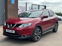 USED 2015 15 NISSAN QASHQAI 1.5 dCi Tekna SUV 5 Door Diesel Manual Red 2WD Low Tax +HEATED LEATHER+REVERSE CAM+SENSORS
