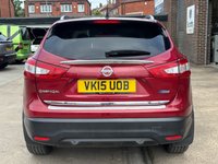USED 2015 15 NISSAN QASHQAI 1.5 dCi Tekna SUV 5 Door Diesel Manual Red 2WD Low Tax +HEATED LEATHER+REVERSE CAM+SENSORS