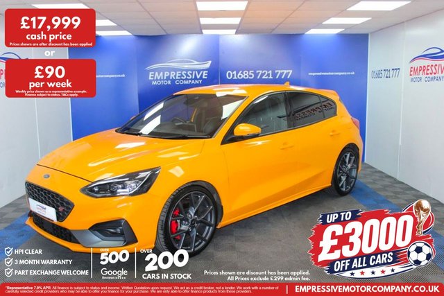 View our Ford Focus 2.3T EcoBoost ST Hatchback 5dr Petrol Manual Euro 6 (s/s) (280 ps)