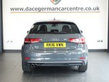 USED 2016 16 AUDI A3 1.4 TFSI CoD Sport Hatchback 3dr Petrol S Tronic Euro 6 (s/s) (150 ps) FULL SERVICE HISTORY + SATELLITE NAVIGATION + BLUETOOTH PHONE AND MEDIA CONNECTIVITY + APPS CONTROL + IN CAR ENTERTAINMENT WITH MEDIA DISPLAY + AUTOMATIC BI XENON HEADLIGHTS + DAB DIGITAL RADIO + DUAL ZONE CLIMATE CONTROL + AIR CONDITIONING + ECO STOP/START SYSTEM + SELECTABLE DRIVING MODES + PARKING SENSORS + 17 INCH ALLOY WHEELS + PRIVACY GLASS + AUTOMATIC WIPERS WITH RAIN SENSOR + FRONT AND REAR ELECTRIC WINDOWS + ELECTRIC HEATED POWER FOLDING DOOR MIRRORS + CRUISE CONTROL