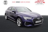 USED 2022 22 AUDI A3 1.4 TFSIe 40 S line Sportback 5dr S Tronic (FULL LEATHER) 