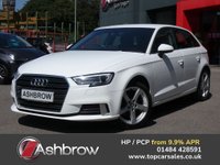 USED 2019 19 AUDI A3 Sportback 1.0 TFSI 30 Sport 5d 115 S/S SAT NAV, FULL BLACK LEATHER, REAR PARKING SENSORS, APPLE CAR PAY / ANDROID AUTO, DAB RADIO, BLUETOOTH PHONE & MUSIC STREAMING, USB PORTS x2, AUX INPUT, WIFI / WLAN PLAYER, SD CARD READER x2, SIM CARD READER, MANUAL 6 SPEED, 17 INCH 5 SPOKE ALLOYS, BI-XENON HEADLIGHTS, CRUISE CONTROL, DUAL CLIMATE AIR CON, SPORT SEATS, LEATHER MULTIFUNCTION STEERING WHEEL, AUTO LIGHTS & WIPERS, AUDI DRIVE SELECT, ISO FIX, FOLDING REAR SEATS, FRONT ARM REST, TRIP COMPUTER, DIGITAL SPEEDO, GOOD SERVICE HISTORY