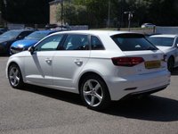 USED 2019 19 AUDI A3 Sportback 1.0 TFSI 30 Sport 5d 115 S/S SAT NAV, FULL BLACK LEATHER, REAR PARKING SENSORS, APPLE CAR PAY / ANDROID AUTO, DAB RADIO, BLUETOOTH PHONE & MUSIC STREAMING, USB PORTS x2, AUX INPUT, WIFI / WLAN PLAYER, SD CARD READER x2, SIM CARD READER, MANUAL 6 SPEED, 17 INCH 5 SPOKE ALLOYS, BI-XENON HEADLIGHTS, CRUISE CONTROL, DUAL CLIMATE AIR CON, SPORT SEATS, LEATHER MULTIFUNCTION STEERING WHEEL, AUTO LIGHTS & WIPERS, AUDI DRIVE SELECT, ISO FIX, FOLDING REAR SEATS, FRONT ARM REST, TRIP COMPUTER, DIGITAL SPEEDO, GOOD SERVICE HISTORY