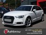 USED 2019 19 AUDI A3 Sportback 1.0 TFSI 30 Sport 5d 115 S/S SAT NAV, FULL BLACK LEATHER, REAR PARKING SENSORS, APPLE CAR PAY / ANDROID AUTO, DAB RADIO, BLUETOOTH PHONE & MUSIC STREAMING, USB PORTS x2, AUX INPUT, WIFI / WLAN PLAYER, SD CARD READER x2, SIM CARD READER, MANUAL 6 SPEED, 17 INCH 5 SPOKE ALLOYS, BI-XENON HEADLIGHTS, CRUISE CONTROL, DUAL CLIMATE AIR CON, SPORT SEATS, LEATHER MULTIFUNCTION STEERING WHEEL, AUTO LIGHTS & WIPERS, AUDI DRIVE SELECT, ISO FIX, FOLDING REAR SEATS, FRONT ARM REST, TRIP COMPUTER, DIGITAL SPEEDO, GOOD SERVICE HISTORY