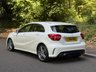 USED 2018 18 MERCEDES-BENZ A-CLASS 1.5 A180d AMG Line Hatchback 5dr Auto Diesel 7G-DCT Euro 6 (s/s) (109 ps) CIRRUS WHITE, 18 INCH ALLOYS