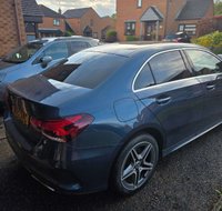 USED 2021 21 MERCEDES-BENZ A-CLASS 1.3 A250e 15.6kWh AMG Line (Executive) Saloon 4dr Petrol Plug-in Hybrid 8G-DCT Euro 6 (s/s) (218 ps) ** BLUE BEAUTY! **