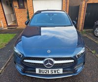 USED 2021 21 MERCEDES-BENZ A-CLASS 1.3 A250e 15.6kWh AMG Line (Executive) Saloon 4dr Petrol Plug-in Hybrid 8G-DCT Euro 6 (s/s) (218 ps) ** BLUE BEAUTY! **
