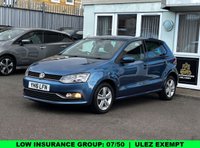 USED 2016 16 VOLKSWAGEN POLO 1.0 BlueMotion Tech Match Hatchback 5dr Petrol Manual Euro 6 (s/s) (60 ps) Great Service History  |  Only 2 Owners From Brand New  |  Set of 2 Keys