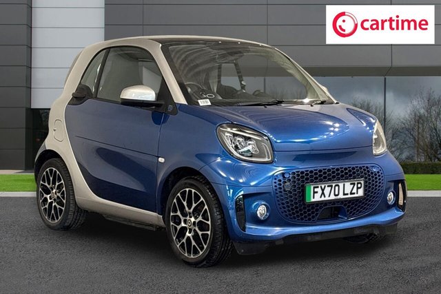 View our Smart Fortwo 17.6kWh Prime Exclusive Coupe 2dr Electric Auto (22kW Charger) (82 ps) Panoramic Roof, Reverse Camera, Winter Package, 16In Alloys, Electrically Adjustable Door Mirrors