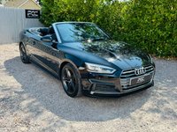USED 2018 67 AUDI A5 CABRIOLET 2.0 TFSI S line Convertible 2dr Petrol S Tronic quattro Euro 6 (s/s) (252 ps) Award Winning Used Car Dealer Essex