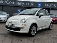 USED 2010 FIAT 500 1.2 Lounge Hatchback 3dr Petrol Manual Euro 5 (s/s) (69 bhp) SUPER LOW MILES + LOW TAX + PAN ROOF + IDEAL FIRST CAR