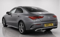 USED 2019 69 MERCEDES-BENZ CLA 2.0 CLA220 AMG Line (Premium) Coupe 4dr Petrol 7G-DCT Euro 6 (s/s) (190 ps) Mountain Grey | Black/Red Leather Interior | Ambient Lighting | Apple CarPlay | Privacy Glass | Heated Seats | ULEZ OK