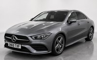 USED 2019 69 MERCEDES-BENZ CLA 2.0 CLA220 AMG Line (Premium) Coupe 4dr Petrol 7G-DCT Euro 6 (s/s) (190 ps) Mountain Grey | Black/Red Leather Interior | Ambient Lighting | Apple CarPlay | Privacy Glass | Heated Seats | ULEZ OK