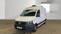 USED 2021 21 VOLKSWAGEN CRAFTER Trendline MWB High Roof CR35 Tdi 102 PS With Air Conditioning, Electric Windows, Parking Sensors, Criose control, Internal racking, Roof Rack and Side Loading door in great condition. 1 Owner from new - 4 Service stamps in the book . This is a genuine commercial opportunity to acquire a highly specified 21 plate Volkswagen Crafter Trendline in medium wheelbase, high roof configuration. Finished in a professional commercial colour, this van presents in great condition throughout and offers an exceptional specification list that is rarely found in a single vehicle at this price point.  The factory-fitted Trendline trim elevates this Crafter well beyond a standard workhorse. Air conditioning ensures cabin comfort during long shifts or warm weather, while electric windows and cruise control make motorway miles effortless and relaxed. The inclusion of front and rear parking sensors takes the stress out of tight urban manoeuvres, protecting both your vehicle and those around you.  This particular van has been carefully specified for immediate productive use. It benefits from professionally installed internal racking, providing secure and organised storage for tools, equipment, or stock. A robust roof rack adds further load-carrying flexibility, while the side loading door offers excellent accessibility for urban deliveries or site work where rear access is restricted. The combination of these features means this Crafter is ready to earn its keep from day one.  Under the bonnet lies the proven 2.0-litre TDI engine producing 102 PS, delivering dependable and efficient performance suited to both city driving and longer hauls. The CR35 designation confirms a gross vehicle weight of 3.5 tonnes, keeping this van within standard car licence requirements while offering a substantial payload capacity.  The service history is a standout feature of this offering. Supplied new to just one owner from new, the vehicle has been meticulously maintained with four service stamps recorded in the service book. This consistent maintenance schedule provides genuine peace of mind and demonstrates the care this van has received throughout its life. The condition reflects this careful ownership, with the bodywork, cab interior, and load area all presenting very well for a working vehicle.  This Crafter represents an intelligent purchase for any sole trader, fleet operator, or business looking to expand or upgrade their commercial fleet. The high specification, factory options, and documented service history make this a van that stands apart from the average used commercial vehicle. It requires no immediate preparation and is ready to be driven away and put straight to work. Viewing is highly recommended to appreciate the condition and specification on offer. For further details, including a full walk-around video and service record verification, please contact the sales team directly. Competitive finance packages and part-exchange options are available. Do not delay, as a van of this calibre in this condition will not remain available for long. 
