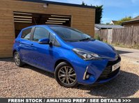 USED 2019 19 TOYOTA YARIS 1.5 VVT-i Icon Hatchback 5dr Petrol Manual Euro 6 (111 ps) NEBULA BLUE / ONLY 16907 MILES FROM NEW / TOUCHSCREEN / DAB / USB / AUTOMATIC HIGH BEAM / LANE CONTROL / REVERSING CAMERA / AIR CONDITIONING / CRUISE CONTROL