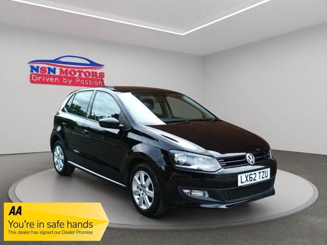 2012 62 VOLKSWAGEN POLO 1.2 Match Hatchback 5dr Petrol Manual Euro 5 (60 ps) 12 Months AA Breakdown - Free