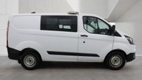 USED 2019 19 FORD TRANSIT CUSTOM Crew Van Double Cab L1 H1 Tdci 320 With Air Conditioning, Electric Windows, Rear Racking,  Hand wash etc, Bulkhead, Ply Lining, Reverse Camera, Speed Limiter, Parking Sensors, Cruise control in great condition . 1 Owner from New (Network Rail) - 2 Keys - 3 Services . This Ford Transit Custom Crew Van Double Cab L1 H1 Tdci 320 is presented in great condition and offers a rare opportunity to acquire a one owner example from new, having been previously operated by Network Rail. The vehicle is supplied with two original keys and has a comprehensive service record with three main dealer services.  The specification is particularly well suited to both commercial and passenger carrying duties, featuring the practical double cab configuration which provides seating for five occupants while retaining a generous load area. The L1 H1 body size offers excellent manoeuvrability for urban environments combined with ample cargo capacity.  Comfort and convenience are well catered for with factory fitted air conditioning and electric front windows, ensuring a pleasant environment for driver and passengers in all weather conditions. The inclusion of cruise control reduces driver fatigue on longer journeys, while the rear parking sensors and reverse camera make manoeuvring in tight spaces simple and safe.  The cargo area has been professionally prepared with full ply lining to protect the interior, along with substantial rear racking installed for secure storage of tools and equipment. A robust bulkhead separates the load area from the cabin for added safety and noise reduction. The vehicle has been meticulously maintained with a thorough hand wash and valet regime throughout its life.  Safety and security features include a speed limiter for compliance with fleet regulations, while the general condition of this Transit Custom reflects its careful ownership and regular maintenance schedule. This van is ready for immediate inspection and represents an excellent purchase for any business or individual requiring a versatile and dependable crew van. Viewing is highly recommended to appreciate the quality and specification of this exceptional vehicle. 