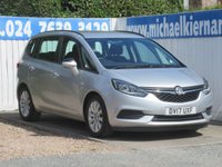 USED 2017 17 VAUXHALL ZAFIRA TOURER 1.4i Turbo Design MPV 5dr Petrol Manual Euro 6 (140 ps) BLUETOOTH, 7 SEATS, F & R PARK