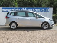 USED 2017 17 VAUXHALL ZAFIRA TOURER 1.4i Turbo Design MPV 5dr Petrol Manual Euro 6 (140 ps) BLUETOOTH, 7 SEATS, F & R PARK