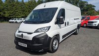 USED 2024 24 CITROEN RELAY L4 H2 Enterprise Blu Hdi 140 PS Heavy XLWB High Roof With Air Conditioning, Electric Pack, Rear View Camera, Parking Sensors, Bulkhead and Ply Lining. In Great condition. This is the New shape too .1 Owner from new - 2 Services .This exceptional 24 plate Peugeot Boxer Enterprise presents a rare opportunity to acquire a nearly new, high-specification heavy commercial vehicle. Finished in the desirable L4 H2 Extra Long Wheelbase High Roof configuration, this van offers a cavernous load area that is ready for immediate work. The odometer reads just forty-six thousand seven hundred and eighty miles, a remarkably low figure for a vehicle of this capability and age. It has had only one owner from new and has been maintained to an impeccable standard with two full services recorded. This is not a pre-registration or a demonstration model; it is a genuine, one-owner vehicle that has been carefully run in and is now ready for its next chapter.  This particular Boxer is the new generation model, benefiting from Peugeot’s latest design language and technological upgrades. It is powered by the punchy and efficient two-point-two litre Blu HDI one hundred and forty PS engine, which provides ample torque for hauling heavy loads while remaining remarkably economical. The driving experience is further enhanced by the factory-fitted air conditioning, ensuring comfort in all weathers, and the comprehensive electric pack that includes windows and mirrors for ease of use. Maneuvering this substantial van is made simple by the integrated rear-view camera and parking sensors, taking the stress out of city driving and tight loading bays. Furthermore, the vehicle is equipped with a full steel bulkhead and has been professionally ply-lined to protect the interior, ensuring it remains in pristine condition for years to come.  The condition of this van is genuinely superb, reflecting its low mileage and careful ownership. The bodywork and paint are immaculate, and the interior presents as nearly new, free from the excessive wear often found on commercial vehicles. The combination of the high roof and extra-long wheelbase makes this the ultimate choice for those requiring maximum volume, while the added convenience features and mechanical specification set it apart from standard workhorses. It is a turn-key solution for any business owner or independent operator looking for a reliable, spacious, and cost-effective asset.  This vehicle is offered for sale with a full history and is ready to be viewed at your earliest convenience. It represents a significant saving on the cost of a new equivalent and is available for immediate purchase. Serious enquiries are invited. Please contact us today to arrange a viewing or to discuss this outstanding Peugeot Boxer further. Do not delay, as a vehicle of this specification and condition will not remain available for long. 
