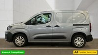 USED 2021 70 PEUGEOT PARTNER Grey 1.5 BlueHDi Professional van, 20,400 miles, Euro 6, 5-Speed manual, 8in Touchscreen, DAB, Bluetooth, A/C, Cruise, Rear sensors. Plus VAT @ 20%! This 2021 Peugeot Partner van is a standout choice, boasting exceptionally low mileage for its age at just 20,400 miles and having had only one owner.  It features a 1.5 litre BlueHDi diesel engine, meeting Euro 6 emissions standards, and comes with an MOT valid until April 2027.  The Professional trim level includes the innovative PEUGEOT i-Cockpit with a Head-Up Display and compact steering wheel, alongside rear parking sensors for easier manoeuvring.  Driving comfort is enhanced with height a
