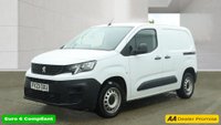 USED 2023 23 PEUGEOT PARTNER White 1.5 BlueHDi Professional Premium+ van, 29,800 miles, Euro 6, CarPlay/Android Auto, 8in screen, A/C, DAB, Rear sensors. Plus VAT @ 20%! This 2023 Peugeot Partner van is a standout choice, boasting exceptionally low mileage for its age, having covered just 29,800 miles, and with only one owner from new. This BlueHDi 1000 Professional Premium + Standard Panel Van SWB Euro 6 (s/s) 5dr is powered by an efficient 1.5 litre diesel engine delivering 102 bhp, and benefits from a 3 month warranty for your peace of mind. It comes equipped with rear parking sensors for easier manoeuvring, air conditioning to keep you comfortable, and heigh