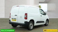 USED 2023 23 PEUGEOT PARTNER White 1.5 BlueHDi Professional Premium+ van, 29,800 miles, Euro 6, CarPlay/Android Auto, 8in screen, A/C, DAB, Rear sensors. Plus VAT @ 20%! This 2023 Peugeot Partner van is a standout choice, boasting exceptionally low mileage for its age, having covered just 29,800 miles, and with only one owner from new. This BlueHDi 1000 Professional Premium + Standard Panel Van SWB Euro 6 (s/s) 5dr is powered by an efficient 1.5 litre diesel engine delivering 102 bhp, and benefits from a 3 month warranty for your peace of mind. It comes equipped with rear parking sensors for easier manoeuvring, air conditioning to keep you comfortable, and heigh