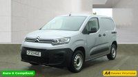 USED 2023 23 CITROEN BERLINGO Grey 1.5 BlueHDi Enterprise Edition M van, 22,616 miles, Euro 6, 8in Touchscreen, CarPlay/Android Auto, Cruise, Air Conditioning. Plus VAT @ 20%! This 2023 Citroen Berlingo Enterprise Edition M boasts exceptionally low mileage for its age, having covered just 22,616 miles. This practical 1.5 litre BlueHDi diesel van is a Euro 6 compliant model, ensuring efficient running. It comes with a full service history, with its last service completed on 22 August 2025 at 18,002 miles. For your peace of mind, a 12 month MOT will be provided on purchase, and the vehicle is covered by a 3 month warranty.  The Enterprise Edition M trim level is well eq