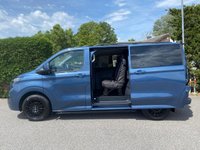 USED 2024 74 FORD TRANSIT CUSTOM  320 LIMITED DCIV 6 SEATER CREWVAN L1 2.0 ECOBLUE 136PS CHROME BLUE  EX SCS Company Vehicle With Only Only 7,852 Miles, Ford Warranty Till December 2027, Popular High Specification Limited Model With Lots Of Upgrades Inc Big Wheels, Side Bars Rear Spoiler & Lots More