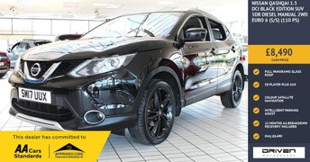 2017 NISSAN QASHQAI 1.5 dCi Black Edition SUV 5dr Diesel Manual 2WD Euro 6 (s/s) (110 ps) &pound;8490.00