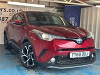 USED 2019 69 TOYOTA C-HR 1.8 VVT-h Design SUV 5dr Petrol Hybrid CVT Euro 6 (s/s) (122 ps)+2 KEYS+FSH 6 STAMPS+NAV+MEDIA+PARK CONTROL WITH CAMERA+18