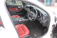 PRE-OWNED 2016 16 MERCEDES-BENZ C CLASS 2.1 C220d AMG Line (Premium Plus) Saloon 4dr Diesel 7G-Tronic+ Euro 6 (s/s) (170 ps) Damond White Metallic (&pound;895 option), Full Red Leather (&pound;795 option), 19" Amg Multi Spoke Alloys (&pound;595 option), Panoramic Glass Sliding Sunroof, Rear View Camera, Burmester Sound SystemActive Park Assist, Electric Adjustable Seats With Memory, Cruise Control, Electric Folding Mirrors, Satellite Navigation, DAB Radio, Air Conditioning, Ambient Lighting, Dynamic LED Headlights, AMG Styling, Auto Dim Mirrors, Bluetooth, Heated Seats, Memory Package, Rain Sensor, Keys Go, 2 Former Keepers, 2 Keys and