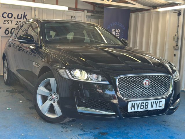 View our Jaguar Xf 2.0i Portfolio GPF Sportbrake 5dr Petrol Auto Euro 6 (s/s) (250 ps)+2 KEYS+1 FORMER KEEPER+FSH+NAV+FULL LEATHER HEATED SEATS+CLIMATE+POWER BOOT+PARK CONTROL WITH CAMERA+MEDIA+BLUETOOTH+DAB+APPS+ALLOYS+CRUISE