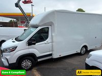 USED 2024 24 MAXUS EDELIVER 9 White 65kWh electric Luton van, 17,060 miles, Automatic, 10in Touchscreen, 16in Alloys, CarPlay/Android Auto, Rear Camera, A/C, ULEZ compliant. This 2024 MAXUS eDeliver 9 is a remarkable example, having had only one owner since new. This electric van, presented in the 65kWh Auto FWD L3 2dr derivative, offers a battery total capacity of 65 kWh, providing a maximum range of 155 miles when new. Charging is convenient, with a full charge at home using a 7kW charger taking approximately 11 hours and 34 minutes, while rapid public charging can achieve an 80% charge from empty in just 48 minutes. The vehicle comes with a 3 month warranty for a
