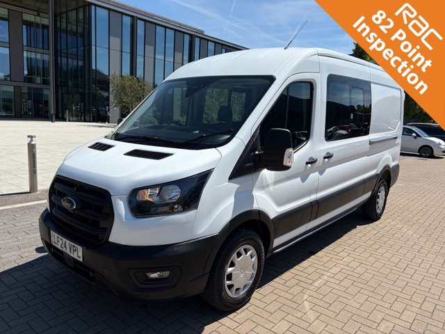 View our Ford Transit 350 TREND 2.0EcoBlue 6 SEATS CREW CAB EU6 S/S L3 H2 130ps A/C*SENSORS*KEYLESS ENTRY AND START*E/W*