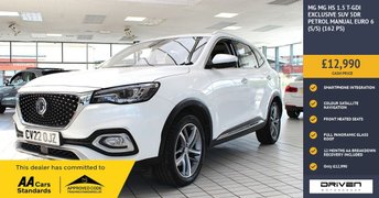 2022 MG MG HS 1.5 T-GDI Exclusive SUV 5dr Petrol Manual Euro 6 (s/s) (162 ps) &pound;12990.00