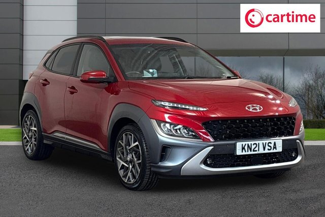 View our Hyundai Kona 1.6 h-GDi Ultimate SUV 5dr Petrol Hybrid DCT Euro 6 (s/s) (141 ps) Rear View Camera, Front / Rear Parking Sensors, Android Auto / Apple CarPlay, Heated Seats, Heated Steering Wheel