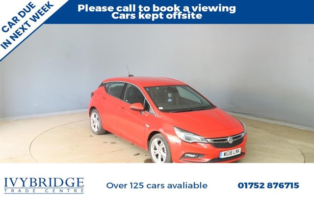 2018 VAUXHALL ASTRA 1.4i SRi Hatchback 5dr Petrol Manual Euro 6 (100 ps) £7995.00