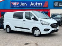 USED 2021 21 FORD TRANSIT CUSTOM 2.0 300 EcoBlue Trend Crew Van L2 H1 Euro 6 5dr (6 Seat) CarPlay+6seats+A/C+No VAT!!!