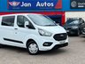 USED 2021 21 FORD TRANSIT CUSTOM 2.0 300 EcoBlue Trend Crew Van L2 H1 Euro 6 5dr (6 Seat) CarPlay+6seats+A/C+No VAT!!!