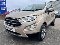 USED 2019 19 FORD ECOSPORT 1.0T EcoBoost GPF Titanium SUV 5dr Petrol Manual Euro 6 (s/s) (125 ps) SERVICE HISTORY* 5 STAMPS* REVERSING CAMERA* PART LEATHER* SAT NAV* HEATED WINDSCREEN* CRUISE CONTROL WITH SPEED LIMITER* CLIMATE CONTROL* AIR CONDITIONING* DAB RADIO* REAR PARKING SENSORS*