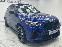 USED 2020 70 BMW X5 M 4.4i V8 Competition SUV 5dr Petrol Auto xDrive Euro 6 (s/s) (625 ps) Finished In Marino Bay Blue, This X5M Comes With A Panoramic Glass Sky Lounge Roof, Comfort Plus Package, Luggage Compartment Package, Full BMW Service History, Heated And Cooled Electric Front Seats, Memory Seats, 21" Front And 22" Rear Alloy Wheels, Heated And Cooled Cupholders, X5M Logo Debossed, Sun Protection Glazing,  Maxton Design Kit, Reverse And 360 Degree Surround Cameras, BMW Display Key, Full Merino Black Interior, M Gear Selector, 12 Months MOT, 3 Months Warranty. Finance And Extend