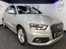 USED 2013 13 AUDI Q3 2.0 TDI S line SUV 5dr Diesel S Tronic quattro Euro 5 (s/s) (177 ps) LONG MOT VALID UNTIL APR 2027, AUDI MAIN DEALER SERVICE HISTORY UP TO 2018 FOLLOWED BY INDEPENDENT GARAGE SERVICING WITH SUPPORTING DOCUMENTATION, QUATTRO ALL-WHEEL DRIVE, PRIVACY GLASS, ROOF RAILS, REAR SPOILER, ALLOY WHEELS, HEATED S-LINE EMBOSSED SPORT SEATS, AIR CONDITIONING, LARGE COLOUR DISPLAY, BLUETOOTH CONNECTIVITY, MULTI-FUNCTION STEERING WHEEL, AUTOMATIC HEADLIGHTS, ELECTRIC HANDBRAKE, FRONT & REAR ELECTRIC WINDOWS, SPACIOUS CABIN, LARGE BOOT, STYLISH AUTOMATIC SUV.