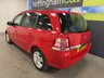USED 2012 12 VAUXHALL ZAFIRA 1.6 16V Exclusiv MPV 5dr Petrol Manual Euro 5 (115 ps) **ONE OWNER**FULL HISTORY**