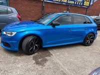 USED 2015 65 AUDI S3 2.0 TFSI Sportback 5dr Petrol S Tronic quattro Euro 6 (s/s) (Nav) (300 ps) STUNNING LOOKING CAR A ONE OFF BLUE