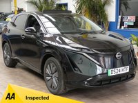 USED 2024 24 NISSAN ARIYA 87kWh Advance SUV 5dr Electric Auto 22kW Charger (242 ps) SUNROOF SAT NAV PARKING CAMERA PART LEATHER INTERIOR CRUISE CONTROL PARKING SENSORS 1 OWNER SERVICE HISTORY WARRANTY