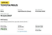 USED 2020 70 TOYOTA PRIUS 1.8 VVT-h GPF Business Edition Plus Hatchback 5dr Petrol Hybrid CVT Euro 6 (s/s) (15in Alloy) (122 ps) Full TOYOTA Service History  |  1 Owner From Brand New  |  2 Keys