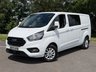 USED 2022 72 FORD TRANSIT CUSTOM 2.0 300 EcoBlue Limited Crew Van L2 H1 Euro 6 (s/s) 5dr 1 OWNER! AIR CON! CRUISE!