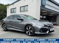 USED 2017 17 HONDA CIVIC 1.5 VTEC Turbo Prestige Hatchback 5dr Petrol Manual Euro 6 (s/s) (182 ps) HEATED LEATHER -- SUNROOF -- SAT NAV -- CAMERA -- SENSORS -- CRUISE
