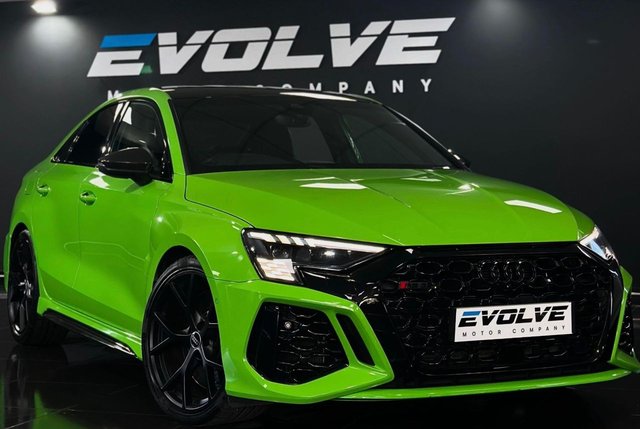 View our Audi Rs3 2.5 TFSI Carbon Black Saloon 4dr Petrol S Tronic quattro Euro 6 (s/s) (400 ps)